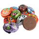 Palmer Tricky Treat Halloween Mix, assorted spooky shapes, colorful foil-wrapped milk chocolate candies, approx 60 pieces.