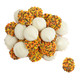 Fall white chocolate nonpareils, autumn red, orange, yellow sprinkles, 130 pieces.