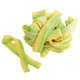 19.8lb bulk green pickle sour belts. Chewy, stretchy candy with bold dill pickle flavor and mouth-watering sour kick.