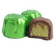 Ashers Milk Chocolate Dubai Truffles, green foil-wrapped, creamy pistachio & crisp Kadayif center, approx 31 pcs, USA.