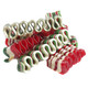 Hammonds Mini Ribbon Christmas Candy. Vibrant red, green, white handcrafted bite-sized hard candy ribbons. Peppermint, cherry, cinnamon.