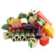 Hammonds Old Fashioned Hard Christmas Candy, bite-sized ribbons, peppermint straws, cut rock pieces, festive rainbow colors.