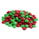 Vibrant red and green mini Christmas M&M's chocolate candies, perfect for holiday baking and decorating treats.