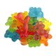 Pile of colorful, chewy Gummy Balloon Animals, tied in knotty designs, with bright fruit flavors. Approx. 70 per lb.