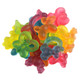 Colorful gummy candy shaped like balloon animals, soft chewy fruit-flavored treats, approx. 70 per pound.