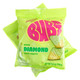 5.5oz bag of Bubs Sour Diamond Tutti Frutti gummies, colorful, diamond-shaped, dusted with sour sugar.
