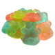 Care Bears Gummy Bears, assorted bright fruity colors, soft and chewy. Red, orange, yellow, green, blue.