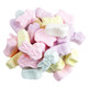 Pastel purple, pink, yellow, green marshmallow bunny candy, soft and sweet for Easter baskets.