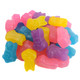 Brightly colored Easter Rabbit Jubes, chewy fruity candy in red, purple, blue, yellow rabbit shapes, approx. 70 per pound.