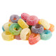Albanese Sour Mini Puckerings. Assorted colorful, sour sugar coated gummy candies. Cherry, orange, blue raspberry, grape, mango. 100 per pound.
