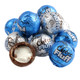 Palmer Chocofluff chocolate-covered marshmallow balls, rich brown coating, fluffy white centers, approx 48 per pound.