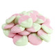 Vibrant pink and light green alien-shaped Gummy Aliens, tangy watermelon flavor, approximately 53 candies per pound.