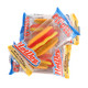 Efrutti Gummy Hot Dogs, mini hot dog shape with yellow bun, reddish frank, yellow mustard, red ketchup. 2LB bag.
