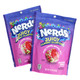 Nerds Juicy Gummy Clusters, Strawberry flavor. 6 pack, 7.15oz bags. Colorful crunchy Nerds on soft red gummies.