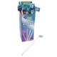 Giant Powdered Candy Straws, 85pc 4ct. Assorted cherry, blue raspberry, strawberry, green apple in colorful display box.