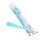 12 individually wrapped light blue cotton candy rock candy sticks, 6 inches, crystallized sugar, nostalgic sweet crunch.