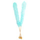 12 light blue cotton candy rock candy sticks, individually wrapped, 6 inches, crystallized sugar.