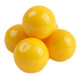 Yellow gumballs, vibrant banana flavor, approx 60 gumballs per pound.