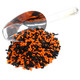 Bright orange and black Halloween Sprinkles, fun shapes, jimmies decorettes for spooky treats, cakes, cupcakes.