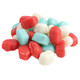 Albanese Liberty Lips red, white, blue lip-shaped summer gummies, approx 130 patriotic pieces per pound.