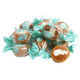Goetze's Honey Bun Caramel Creams, golden cinnamon swirled caramel candy, smooth white cream center. Approx 40 pieces.