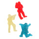 Albanese Military Hero Gummies, red cherry, blue raspberry, pineapple patriotic chewy gummy candies.