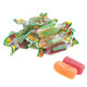 Vibrant, colorful Vidal Soft Fruit Candy gummies, lightly sugar-sanded, individually wrapped, approx. 80 pieces per pound.