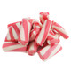 Fini Strawberry & Cream Tornado Licorice Bites, vibrant red & white spiral, chewy, approx. 32 pieces/lb.