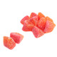 Fini Sweets Spicy Mango Gummy Slices, vibrant orange, soft, chewy, sugar-dusted, sweet & spicy candy. Approx. 70 slices/lb.