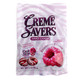 Iconic 3oz Creme Savers Raspberry & Creme hard candy, pink-white swirled drops, tart raspberry, creamy.