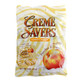 Creme Savers Peaches & Creme hard candy, 3oz bag, swirled peach and cream colored pieces.
