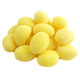 Sunrise Sanded Lemon Drops, classic yellow lemon shaped hard candy, tart lemon flavor, sugary coating, approx 96 pieces per lb.