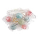 Rose Brands assorted powder-filled sour hard candy balls clear wrappers