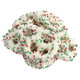 Yogurt covered pretzels, white, red, green nonpareils, approx 60 per pound, festive holiday snack.