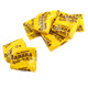 Original Banana Split Candy Chews, square yellow chewy taffy pieces, rich banana flavor, approx. 45 pieces per pound.