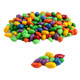 Kimmie Candy Sunbursts, chocolate covered sunflower seeds, vibrant rainbow candy shells.