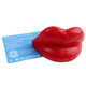 Wax Lips, 24 red novelty candy per pack, old-fashioned silly classic for Valentine's Day fun.
