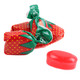 Red strawberry filled hard bon bons, individually wrapped, approximately 60 pieces per pound. Creamy strawberry filling.