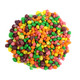 Nerds Candy, crunchy tangy-sweet rainbow candies bursting with assorted fruity flavors, perfect for snacking or dessert toppings.