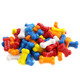 Bone-shaped Bonz candy, sweet-tart flavor, assorted blue, red, white, yellow, orange colors, about 440 pieces, 1 lb.