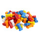 Bonz bone-shaped candy, sweet-tart, blue, red, white, yellow, orange colors, approx. 440 pieces per pound.