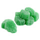 Green sugar-coated Spearmint Leaves jelly candy, sweet spearmint flavor. Approx 32 Christmas candies per pound.
