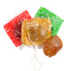 Tootsie Roll Orchard Caramel Apple Pops, green, golden, red apple lollipops with chewy caramel, approx 25 per pound.