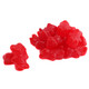 Large, vibrant red cinnamon bears. Chewy 1-inch jelly candies with warm spicy flavor, approx 50 per pound.