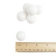 Pure white, 1-inch tutti-frutti gumballs. Approx. 60 per pound, great for wedding candy and bulk events.