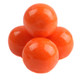 Bright orange 1-inch gumballs, approximately 60 per pound, sweet orange flavor, perfect for candy buffets.