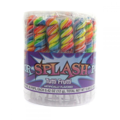 Rainbow Twist Lollipops 30 Piece Tutti Frutti Bulk Candy for