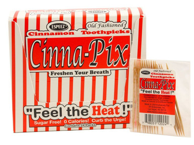 Cinna-Pix Cinnamon Toothpicks 24 Piece Refreshing Novelty Candy Packs