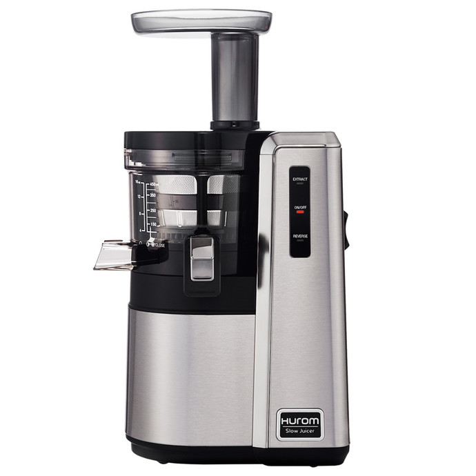 Hurom HZ Vertical Slow Juicer in Brushed Steel