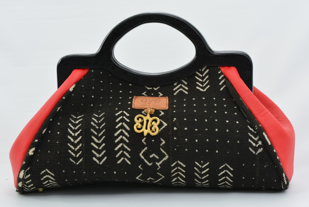 Oye Mud Cloth Handbag Black Mud Cloth